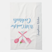 Linge De Cuisine Personalized Will Cook for Cocktails Funny Elegant (Vertical)