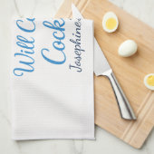 Linge De Cuisine Personalized Will Cook for Cocktails Funny Elegant (Quart Plié)