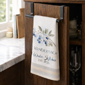 Linge De Cuisine Personalized Winter – Blue Berry Botanical