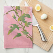 Linge De Cuisine Personnalisable : Fleurs et oiseau (Quart Plié)