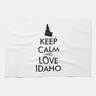 Linge De Cuisine Personnalisable KEEP CALM et LOVE IDAHO