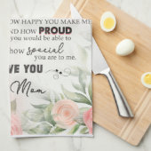 Linge De Cuisine Personnalisé À Ma Belle Blanche Fille (Quart Plié)