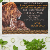 Linge De Cuisine Personnalisé À Ma Fille Blanche Lion (Plié)