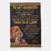 Linge De Cuisine Personnalisé À Ma Fille Blanche Lion (Vertical)