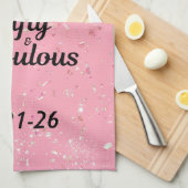 Linge De Cuisine Personnalisé Cinquante et fabuleux Joyeux 50e Anni (Quart Plié)