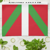 Linge De Cuisine Personnalisé, drapeau national du Pays basque, iku (Plié)