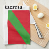 Linge De Cuisine Personnalisé, drapeau national du Pays basque, iku (Quart Plié)