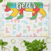 Linge De Cuisine Personnalisé Enfants NOM Mama Ours Sensibilisation (Plié)