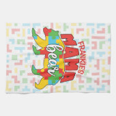 Linge De Cuisine Personnalisé Enfants NOM Mama Ours Sensibilisation (Horizontal)