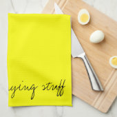 Linge De Cuisine Personnalisé Jaune clair (Quart Plié)