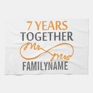 Linge De Cuisine Personnalisé M. et Mme 7e anniversaire