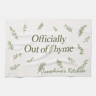 Linge De Cuisine Personnalisé Officiellement à court de thym Cuisin