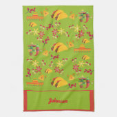 Linge De Cuisine Personnalisé Taco Fun Green (Vertical)