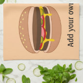 Linge De Cuisine Personnaliser de ce graphique Hamburger (Plié)