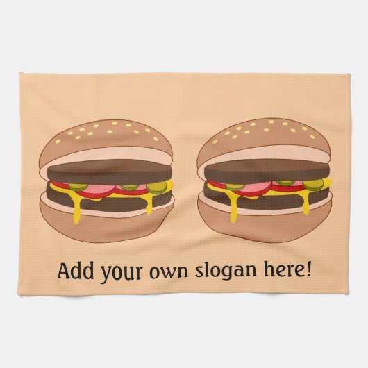 Linge De Cuisine Personnaliser de ce graphique Hamburger (Horizontal)