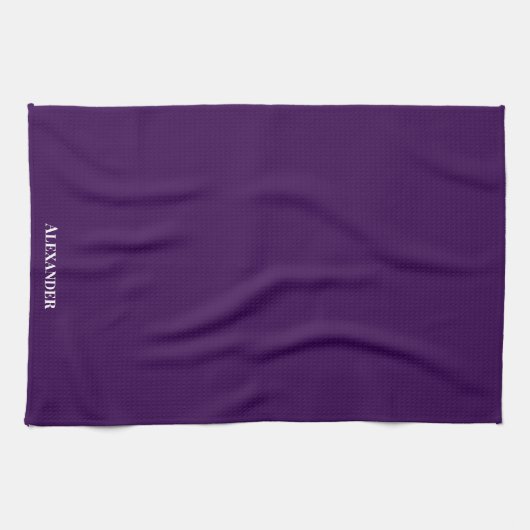 Linge De Cuisine Personnaliser le raisin brillant violet clair uni  (Horizontal)