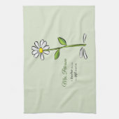 Linge De Cuisine Personnaliser, Merci enseignant, Fleur religieuse (Vertical)