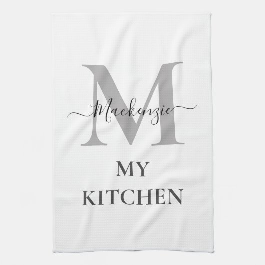 Linge De Cuisine Personnaliser Monogramme Nom initial Mon devis de  (Vertical)