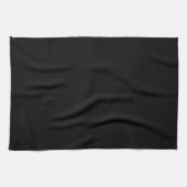 Linge De Cuisine Personnaliser simple Noir couleur solide (Horizontal)