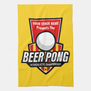 Linge De Cuisine Personnalisez ce logo Beer Pong