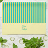 Linge De Cuisine Personnalisez le cadeau Mariage Jaune rayé Jaune (Plié)