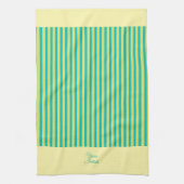 Linge De Cuisine Personnalisez le cadeau Mariage Jaune rayé Jaune (Vertical)