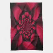 Linge De Cuisine Pétale Noir Rouge Rubis (Vertical)