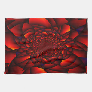 Linge De Cuisine Pétale Rouge Noir Bleu
