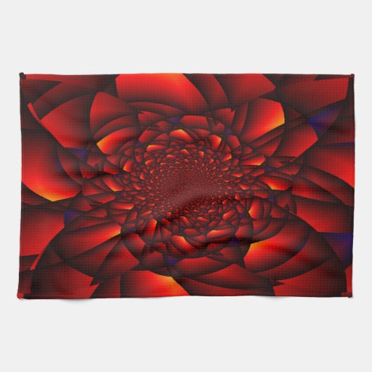 Linge De Cuisine Pétale Rouge Noir Bleu (Horizontal)