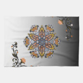 Linge De Cuisine Pétales Célestes – Conception Botanique Sombre (Horizontal)