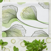 Linge De Cuisine Pétales verts (Plié)