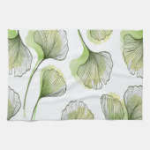 Linge De Cuisine Pétales verts (Horizontal)