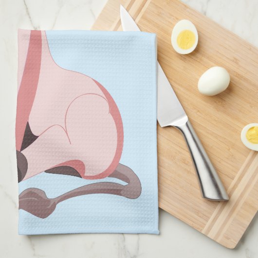 Linge De Cuisine Petit âne rose - (Quart Plié)