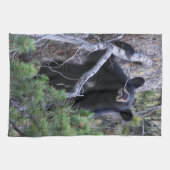 Linge De Cuisine petit animal d'ours noir (Horizontal)