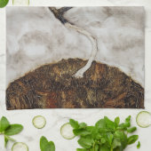 Linge De Cuisine Petit arbre à la fin de l'automne par Egon Schiele (Plié)