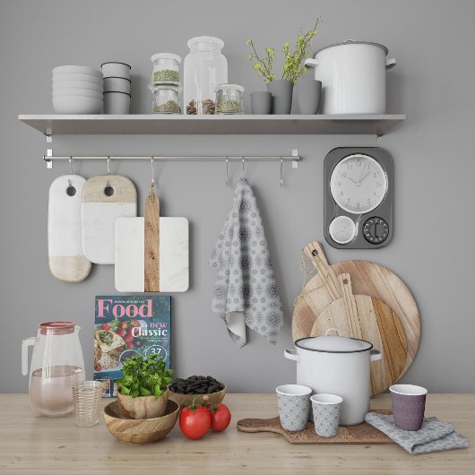 Linge De Cuisine Petit chou à fleurs blanches (Le motif)