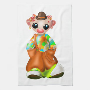 Linge De Cuisine Petit clown Boy Kitchen Towel Circus Painting