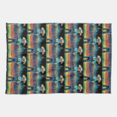 Linge De Cuisine Petit Cowboy à Rodeo clôture Drapeau américain Che (Horizontal)