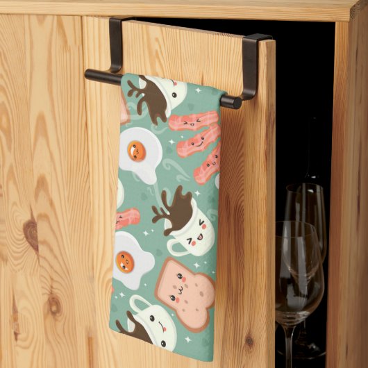 Linge De Cuisine Petit déjeuner Motif (Pliage en tiers)