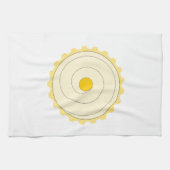 Linge De Cuisine Petit gâteau jaune. Gâteau glacé (Horizontal)