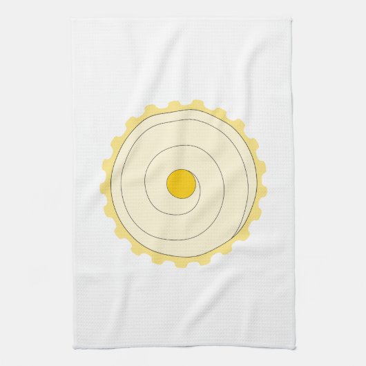 Linge De Cuisine Petit gâteau jaune. Gâteau glacé (Vertical)