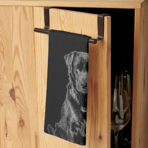 Linge De Cuisine Petit Labrador Chien noir Chien Chien Chien Chien 