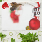 Linge De Cuisine Petit Papillon Chien Noël Santa Hat (Plié)