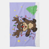 Linge De Cuisine Petit renne (Vertical)