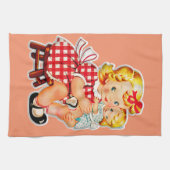 Linge De Cuisine Petite fille retro vintage poupée (Horizontal)