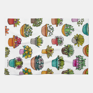 Linge De Cuisine Petites Plantes En Pots