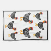 Linge De Cuisine Petites poules noires (Horizontal)