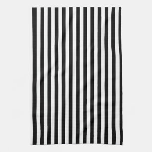 Linge De Cuisine Petites rayures noires horizontales