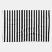 Linge De Cuisine Petites rayures noires verticales (Horizontal)