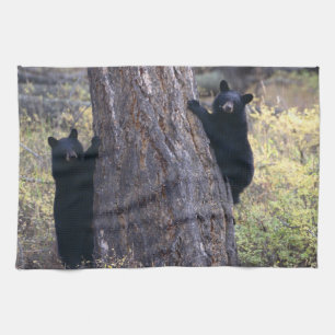 Linge De Cuisine petits animaux d'ours noir